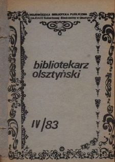 Bibliotekarz Olsztyński, 1983, nr 4
