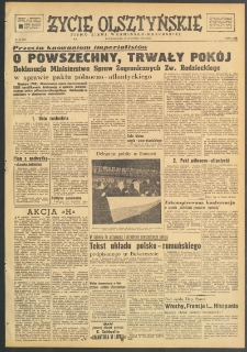 Życie Olsztyńskie : pismo ziemi warmińsko-mazurskiej, 1949, nr 30