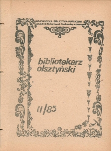 Bibliotekarz Olsztyński, 1985, nr 2