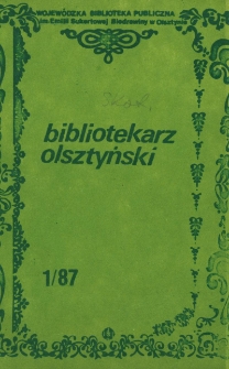 Bibliotekarz Olsztyński, 1987, nr 1