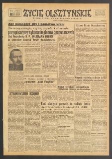 Życie Olsztyńskie : pismo ziemi warmińsko-mazurskiej, 1949, nr 80