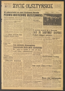 Życie Olsztyńskie : pismo ziemi warmińsko-mazurskiej, 1949, nr 93