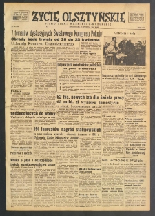 Życie Olsztyńskie : pismo ziemi warmińsko-mazurskiej, 1949, nr 100