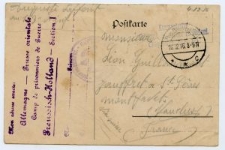 [Kartka-list z obozu jenieckiego w Pr. Holland, 1916 r.]