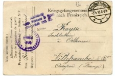 [Kartka-list z obozu jenieckiego w Pr. Holland, 1918 r.]