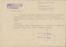 Upomienie udzielone pracownikowi Przedsiębiorstwa Robót Instalacyjno-Montażowych Budownictwa Rolniczego w Mrągowie