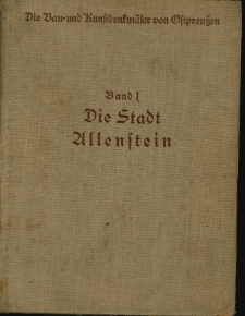 Die Bau- und Kunstdenkmäler der Stadt Allenstein