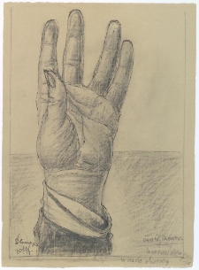 Dłoń Adama […] w czasie choroby