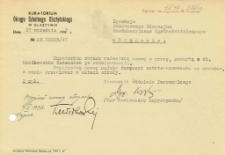 Pismo dotyczące umowy o pracę Tadeusza Młodkowskiego