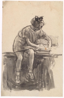 [Dziewczynka pisząca]