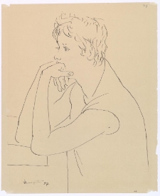 [Z głową opartą o ręce]