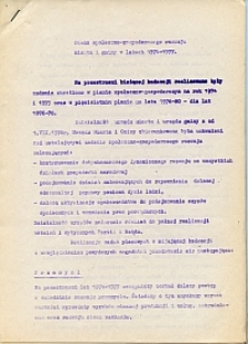 Ocena społeczno-gospodaczego rozwoju miasta i gminy w latach 1974-1977