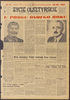 Życie Olsztyńskie : pismo ziemi warmińsko-mazurskiej, 1951, nr 199