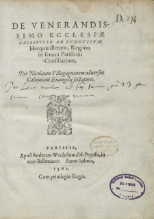 De Venerandissimo Ecclesiae Sacrifico