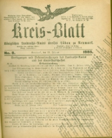 Kreis-Blatt des Königlichen Landraths-Amtes Kreises Löbau. z Neumark, 1885, nr 8