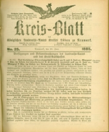 Kreis-Blatt des Königlichen Landraths-Amtes Kreises Löbau. z Neumark 1885, nr 25