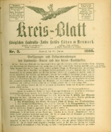 Kreis-Blatt des Königlichen Landraths-Amtes Kreises Löbau. z Neumark, 1886, nr 3