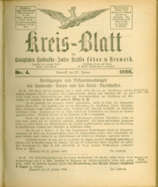 Kreis-Blatt des Königlichen Landraths-Amtes Kreises Löbau. z Neumark, 1886, nr 4
