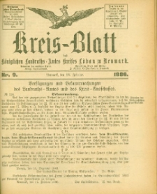 Kreis-Blatt des Königlichen Landraths-Amtes Kreises Löbau. z Neumark, 1886, nr 9