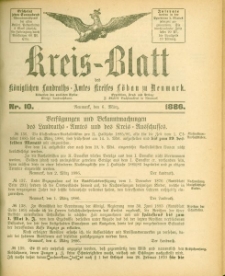 Kreis-Blatt des Königlichen Landraths-Amtes Kreises Löbau. z Neumark, 1886, nr 10