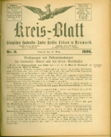 Kreis-Blatt des Königlichen Landraths-Amtes Kreises Löbau. z Neumark, 1886, nr 11