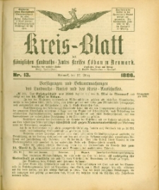 Kreis-Blatt des Königlichen Landraths-Amtes Kreises Löbau. z Neumark, 1886, nr 13