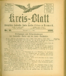 Kreis-Blatt des Königlichen Landraths-Amtes Kreises Löbau. z Neumark, 1886, nr 18