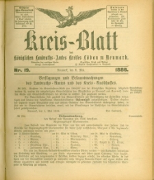 Kreis-Blatt des Königlichen Landraths-Amtes Kreises Löbau. z Neumark, 1886, nr 19