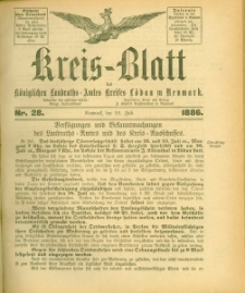 Kreis-Blatt des Königlichen Landraths-Amtes Kreises Löbau. z Neumark, 1886, nr 28
