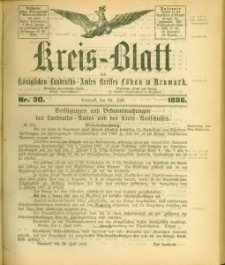 Kreis-Blatt des Königlichen Landraths-Amtes Kreises Löbau. z Neumark, 1886, nr 30