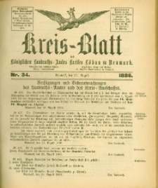 Kreis-Blatt des Königlichen Landraths-Amtes Kreises Löbau. z Neumark, 1886, nr 34