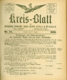 Kreis-Blatt des Königlichen Landraths-Amtes Kreises Löbau. z Neumark, 1886, nr 34