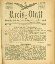 Kreis-Blatt des Königlichen Landraths-Amtes Kreises Löbau. z Neumark, 1886, nr 38