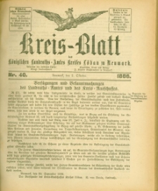 Kreis-Blatt des Königlichen Landraths-Amtes Kreises Löbau. z Neumark, 1886, nr 40
