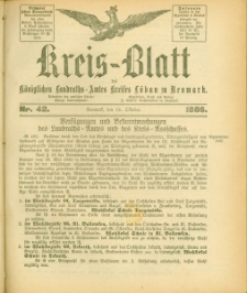 Kreis-Blatt des Königlichen Landraths-Amtes Kreises Löbau. z Neumark, 1886, nr 42