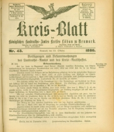 Kreis-Blatt des Königlichen Landraths-Amtes Kreises Löbau. z Neumark, 1886, nr 43