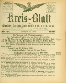 Kreis-Blatt des Königlichen Landraths-Amtes Kreises Löbau. z Neumark, 1886, nr 44