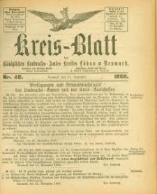 Kreis-Blatt des Königlichen Landraths-Amtes Kreises Löbau. z Neumark, 1886, nr 48