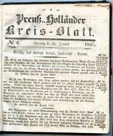 Preuss. Hollander Kreiss Blatt 1847-01-25