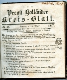Preuss. Hollander Kreiss Blatt 1847-03-15