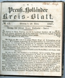 Preuss. Hollander Kreiss Blatt 1847-03-29