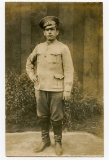 Podoficer piechoty carskiej osadzony w obozie jenieckim w Preussisch Holland (Pasłęk)