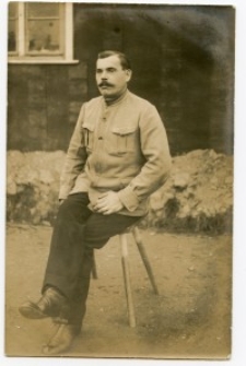 Podoficer piechoty carskiej osadzony w obozie jenieckim w Preussisch Holland (Pasłęk).
