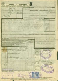 List przewozowy przesyłki zwyczajnej