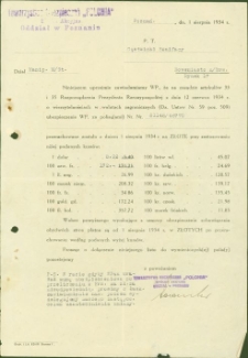 [Zawiadomienie o wierzytelnościach w walutach zagranicznych dla p. Bonifacego Gęstwickiego]