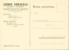 Karta pocztowa do p.Gęstwickiego dot. dłużnika Zakrzewskiego