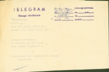 Telegram do p. Justyny Tworzewskiej