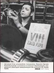 Już ponad 5 tys. pracowników rzeszowskiej Wytwórni Sprzętu Komunikacyjnego uczestniczy w realizacji indywidualnych i zespołowych zobowiązań podejmowanych dla uczczenia VIII Zjazdu PZPR