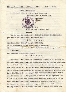 Akt notarialny, 1935 r., notariusz Fritz Thomas