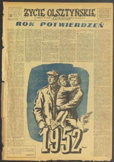 Życie Olsztyńskie : pismo ziemi warmińsko-mazurskiej, 1952, nr 1